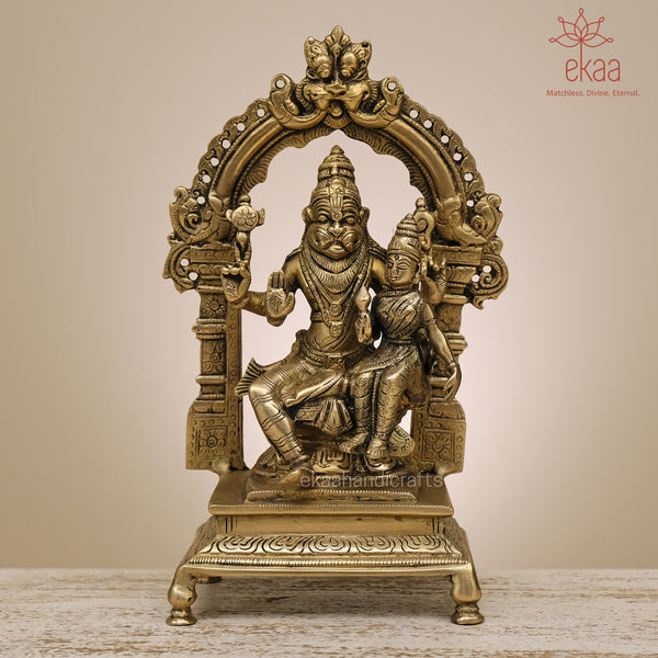 Brass Narsimha Lakshmi Statue
