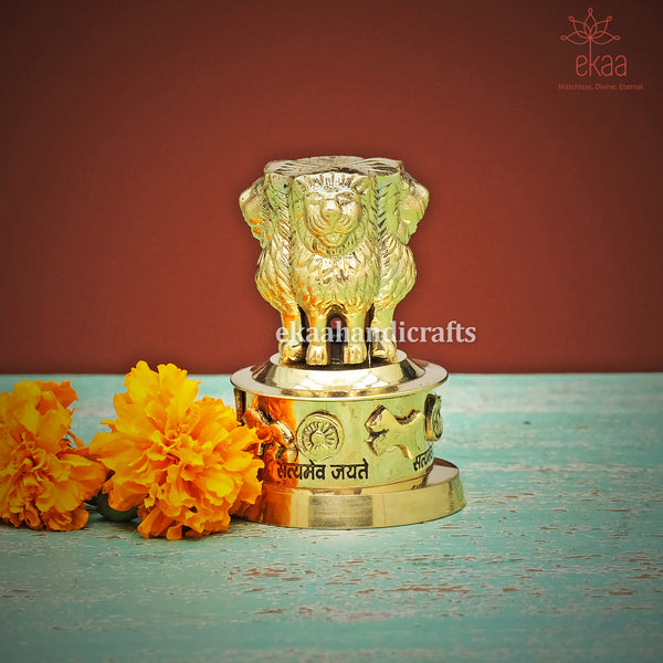 Brass Ashok Stambh Decorative Indian Pillar Emblem