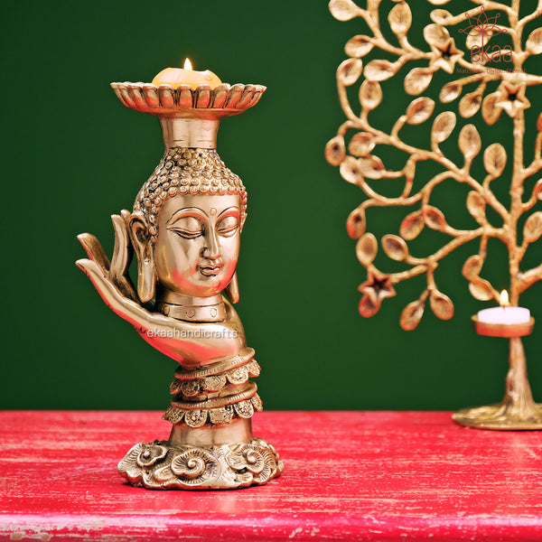 Brass Buddha Candle Stand
