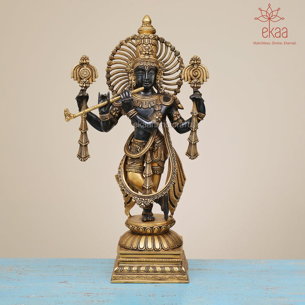 Krishna Statue in Brass