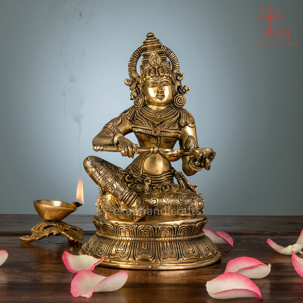 Brass AnnaPurna Devi Idol, Goddess of Food