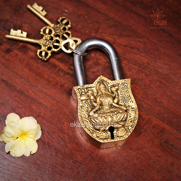 Brass Lakshmi Lock with keys