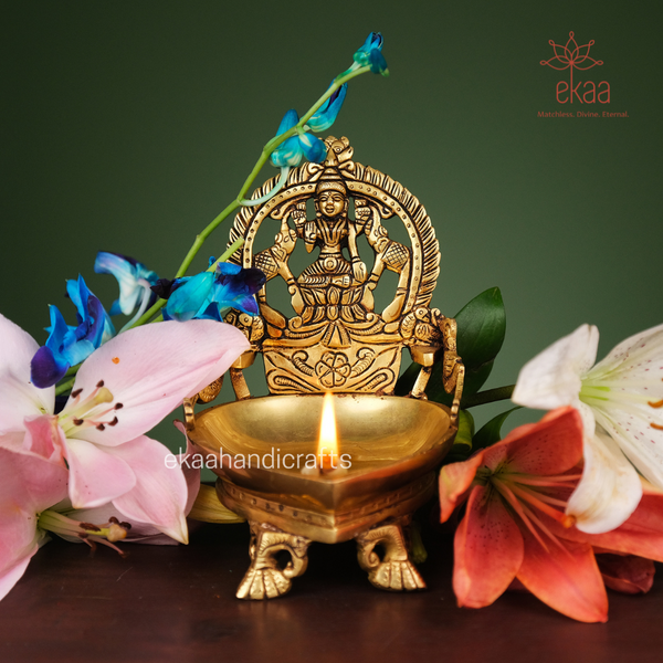 Brass Laxmi Oil Diya Lamp