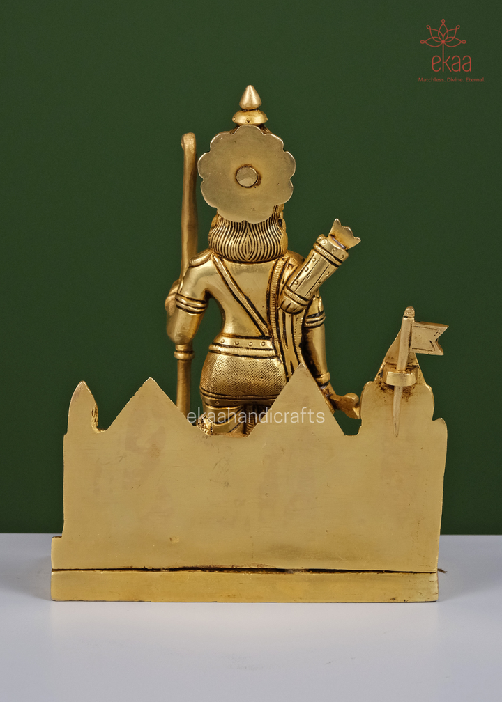 Brass Maryada Purushottam Prabhu Shri Ram With Mandir – Ekaa Handicrafts