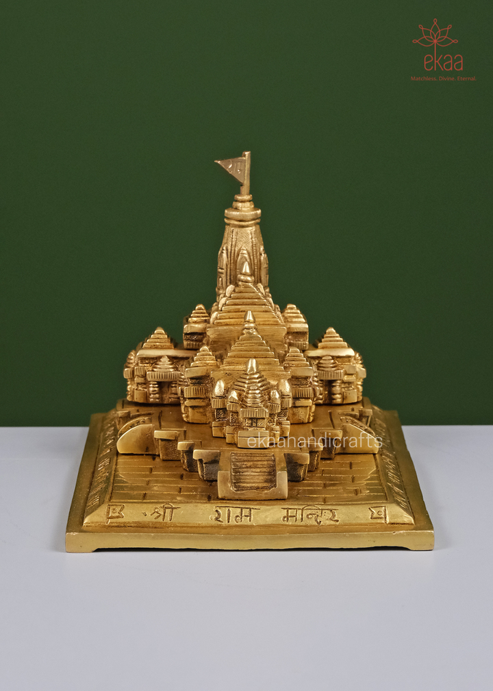 Brass Shree Ram Janmabhoomi Mandir Ekaa Handicrafts