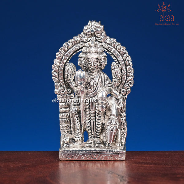 Brass Trinity Of Hindu God Dattatreya Idol Home Temple Religious Décor Statue