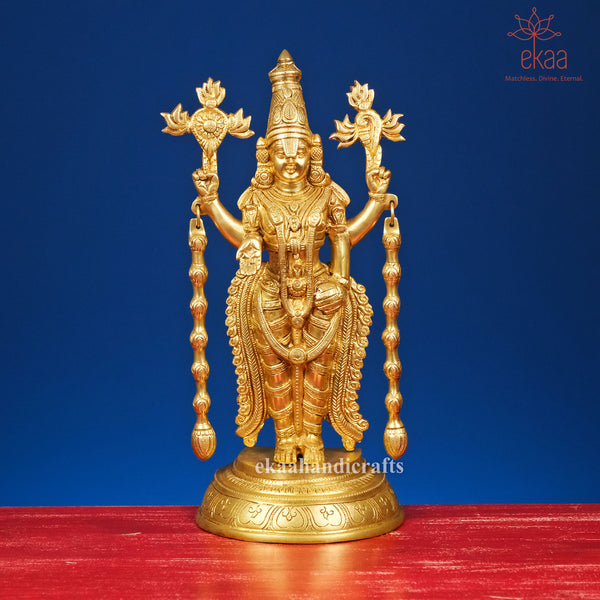 16" Brass Tirupati Balaji Statue Shri Venkateshwara