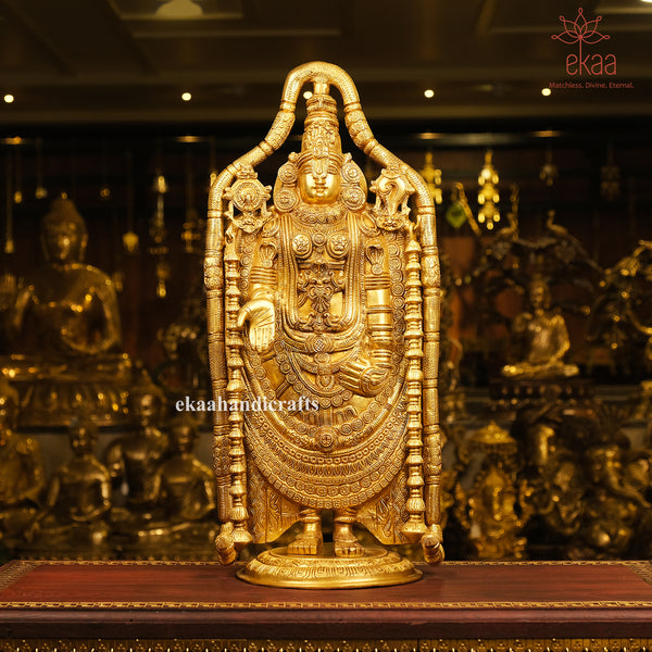 22" Brass Balaji Statue Shri Venkateshwara