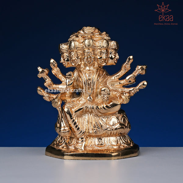 5" Brass Goddess Gayatri Devi Maa Statue