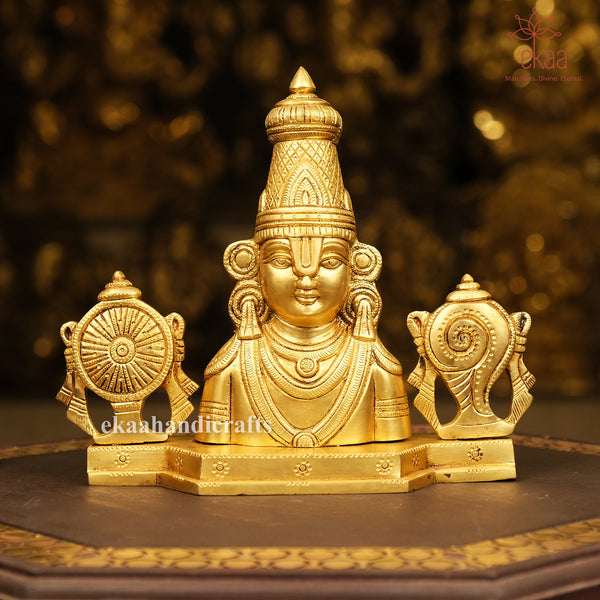 Brass Tirupati Balaji Bust Statue