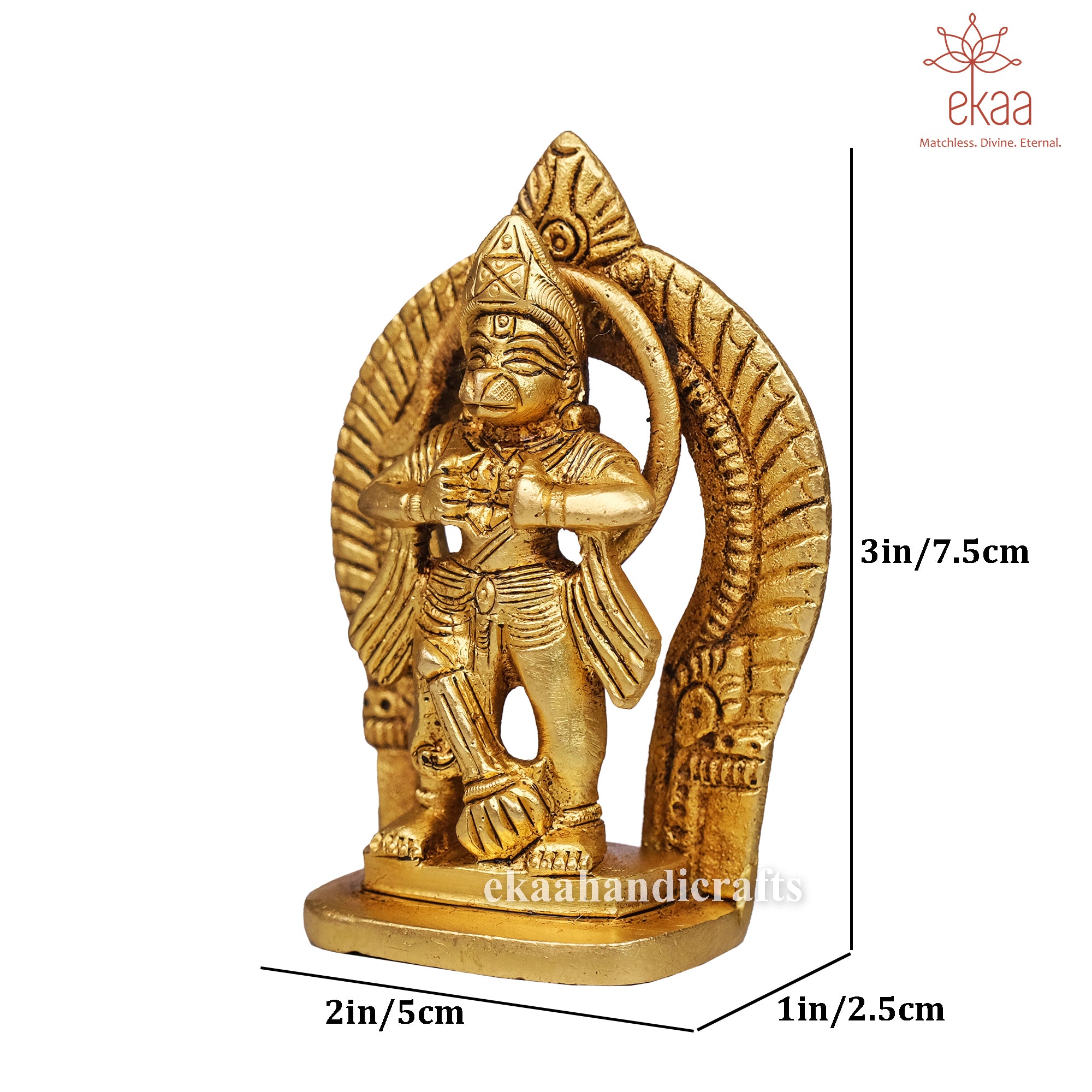 Brass Lord Hanuman Statue with Arch Ekaa Handicrafts