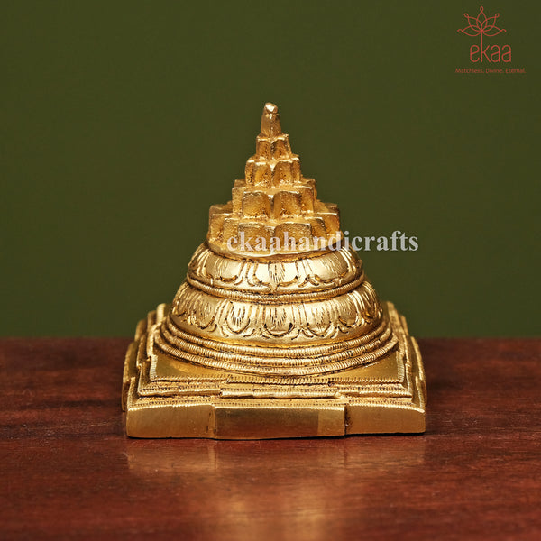 Brass Superfine Maha Meru SHREE YANTRA (3.25 INCH)