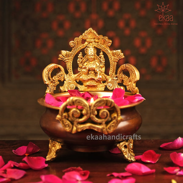 Goddess Lakshmi Maa Urli Traditional Brass