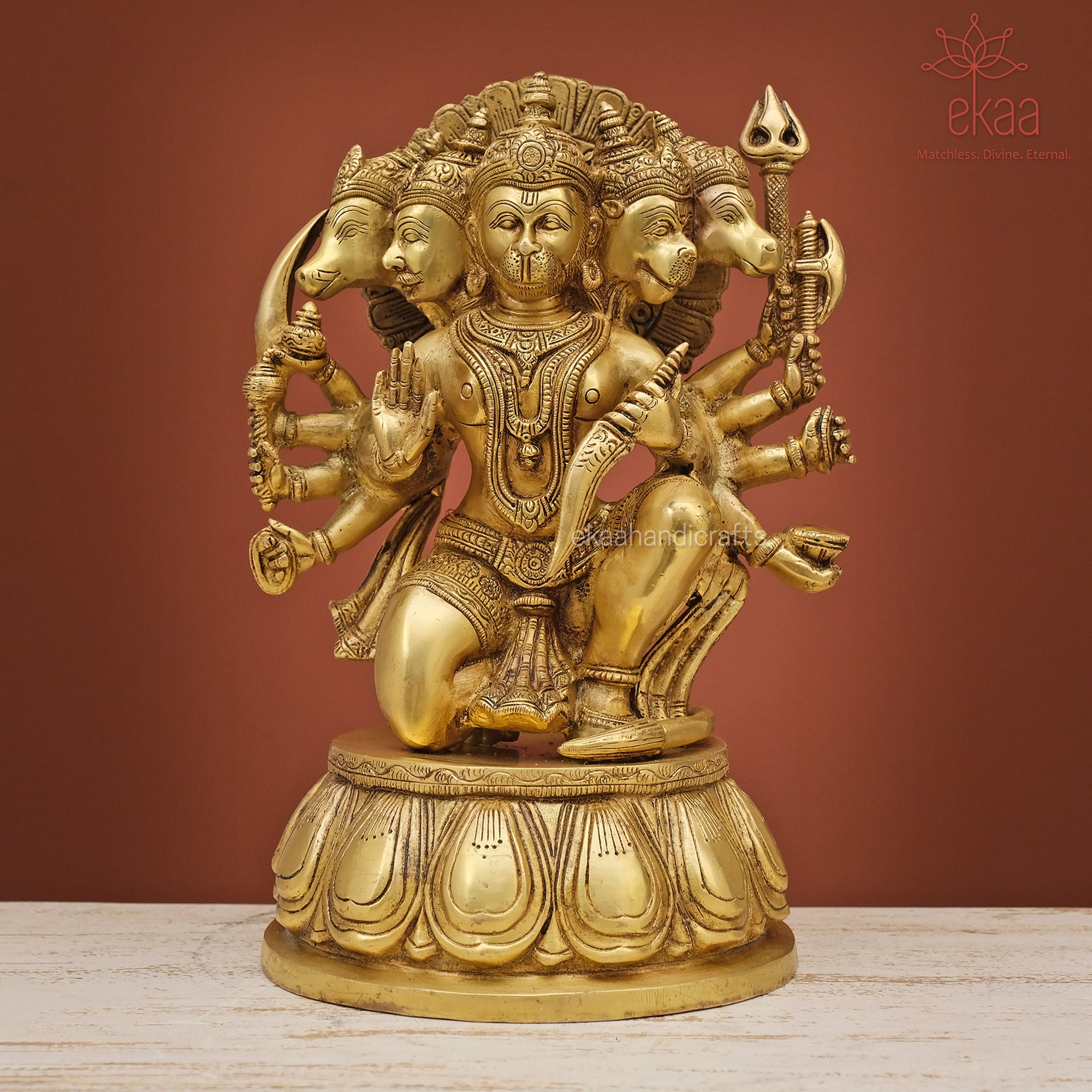 Brass Panchmukhi Hanuman Idol Ekaa Handicrafts brass-panchmukhi-hanuman-idol-ekaa-handicrafts