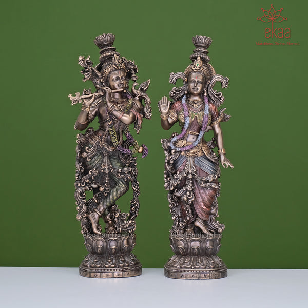 Radha Krishna Statue in Cold Cast Bronze