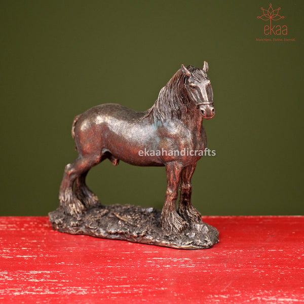 Bonded Bronze Walking Horse Statue