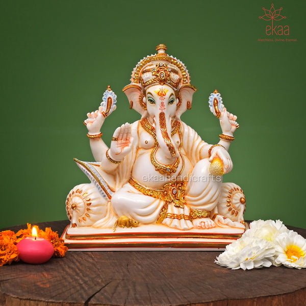 Lord Ganesha Statue in Culture Marble