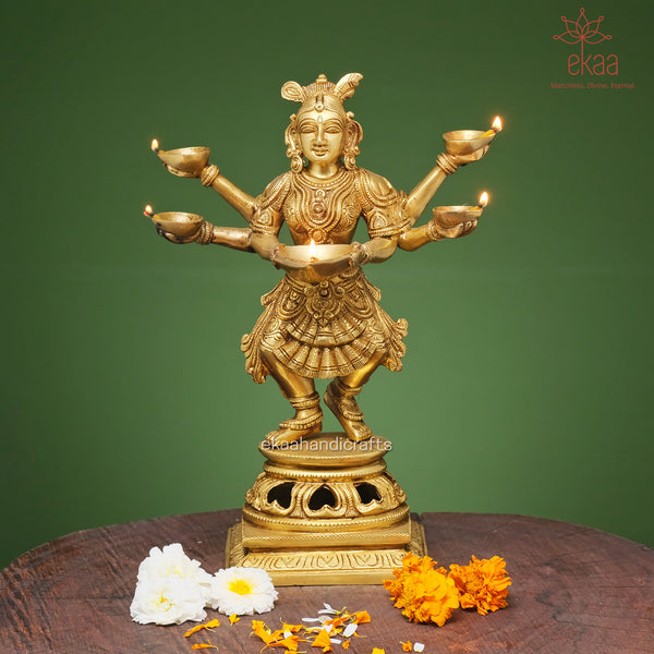 Deep Lakshmi Statue in Brass