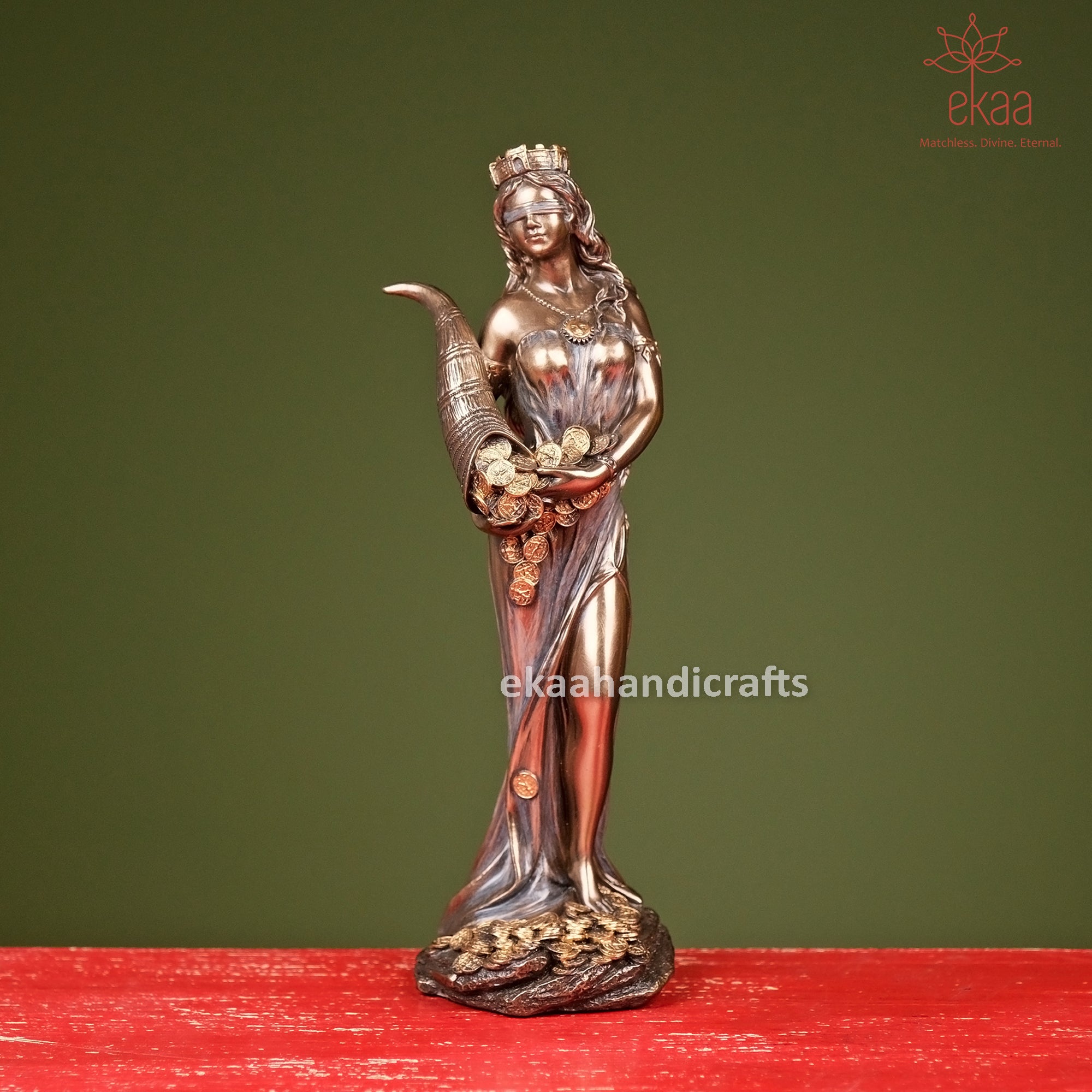 Roman Goddess Fortuna, Good Luck Fortune Tykhe Statue – Ekaa Handicrafts