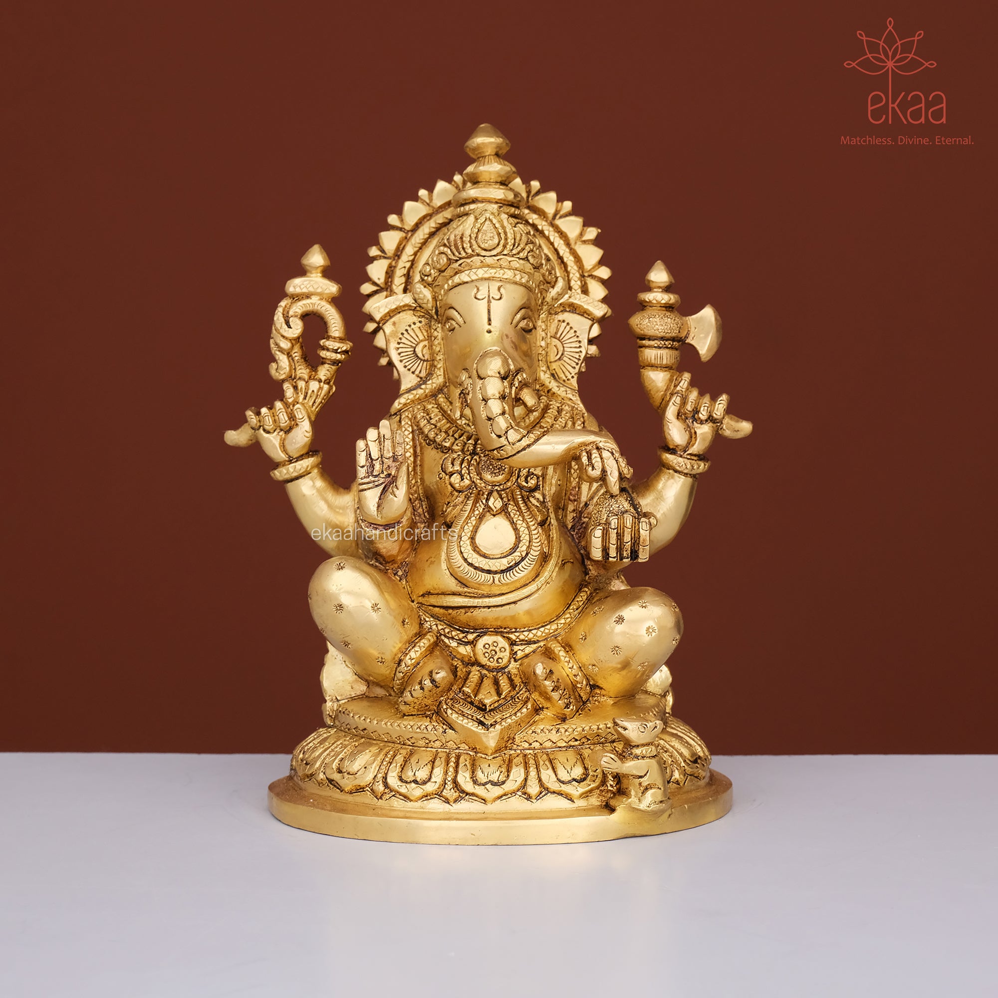 Lord Ganesha Statue in Brass – Ekaa Handicrafts