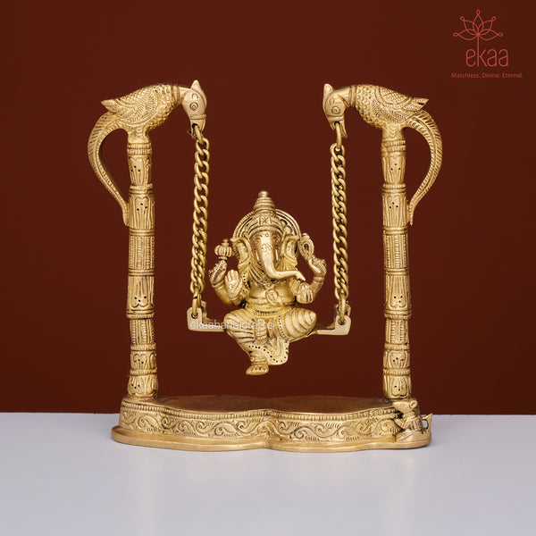 Brass Lord Ganesha on Swing