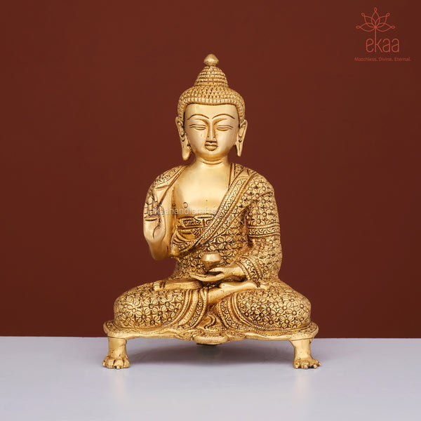 Brass Lord Buddha Statue Blessing