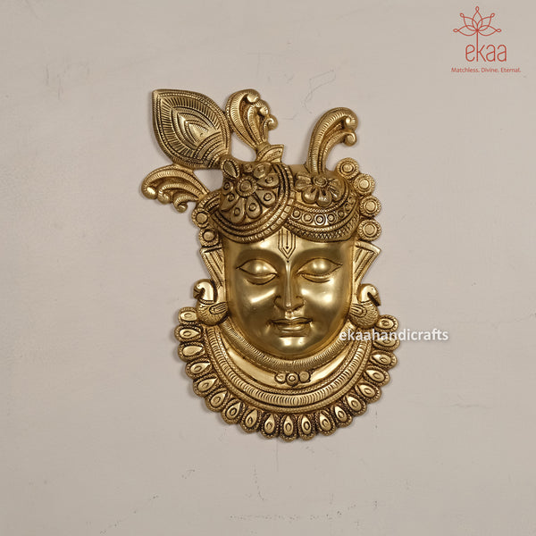 Brass Shreenath ji Wall Hanging Decor