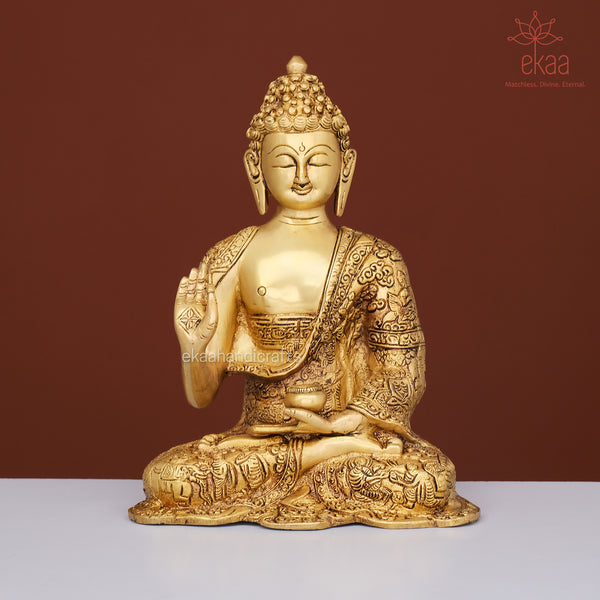 Brass Lord Buddha Statue Blessing