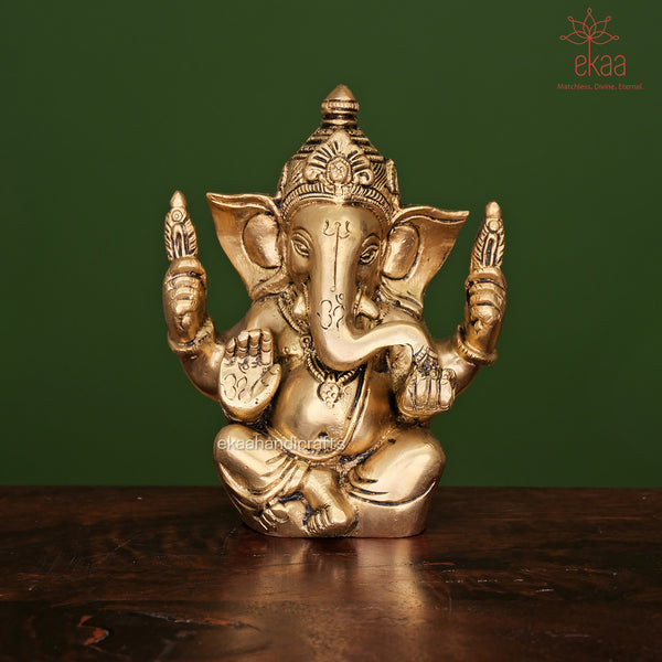 Brass Lord Ganesha Idol