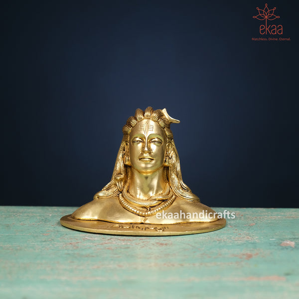 Brass Lord Shiva Statue, Adiyogi Shiva Murti