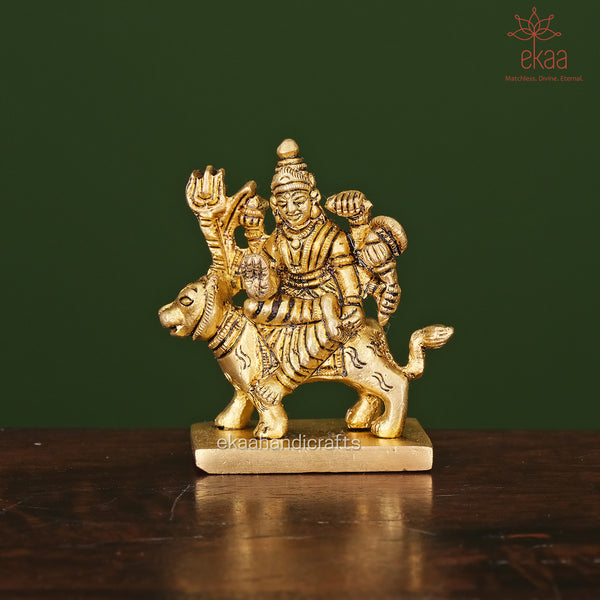 Brass Goddess Durga Maa on Lion
