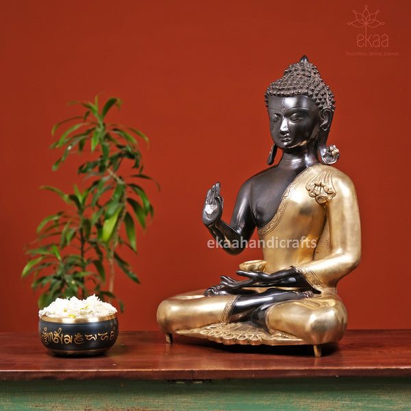 Brass Lord Buddha Statue for Home Decor