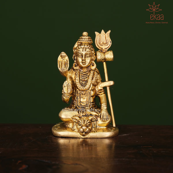 Brass Sitting Shiva Statue