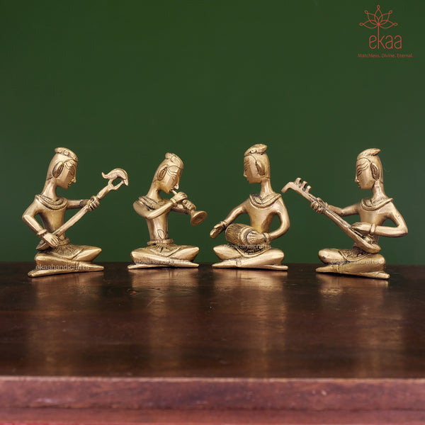 Brass Musician Set of 4