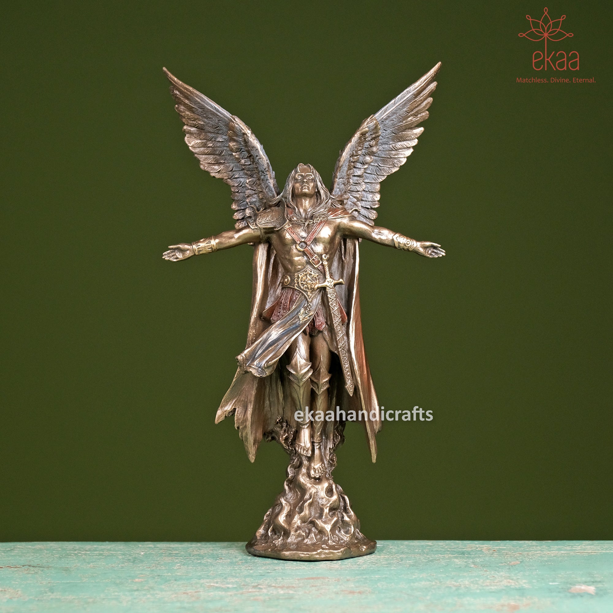 Greek Warrior Ascending Angel Sculpture – Ekaa Handicrafts