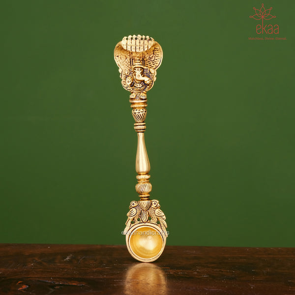 Brass Ganesha Havan Spoon