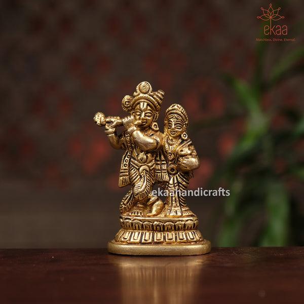Radha Krishna Statue for Home in Brass