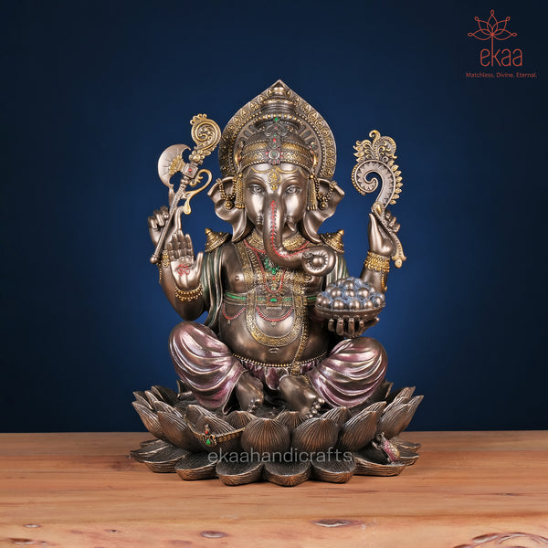 Lord Ganesha on Lotus