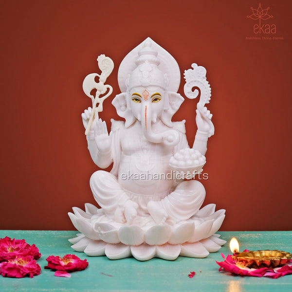 Lord Ganesha Idol in Culture Marble