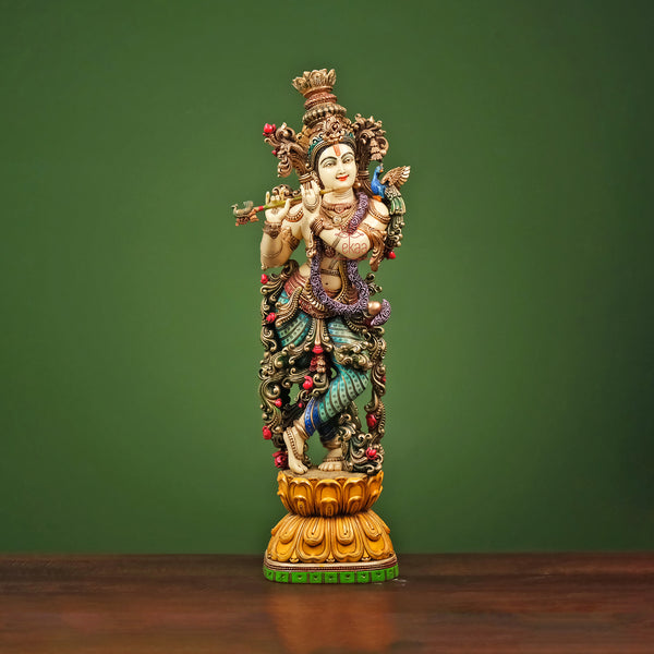 Lord Krishna Statue in Marble Dust