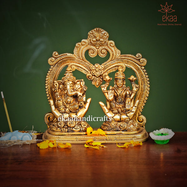 Brass Lakshmi Ganesh Pooja Idols