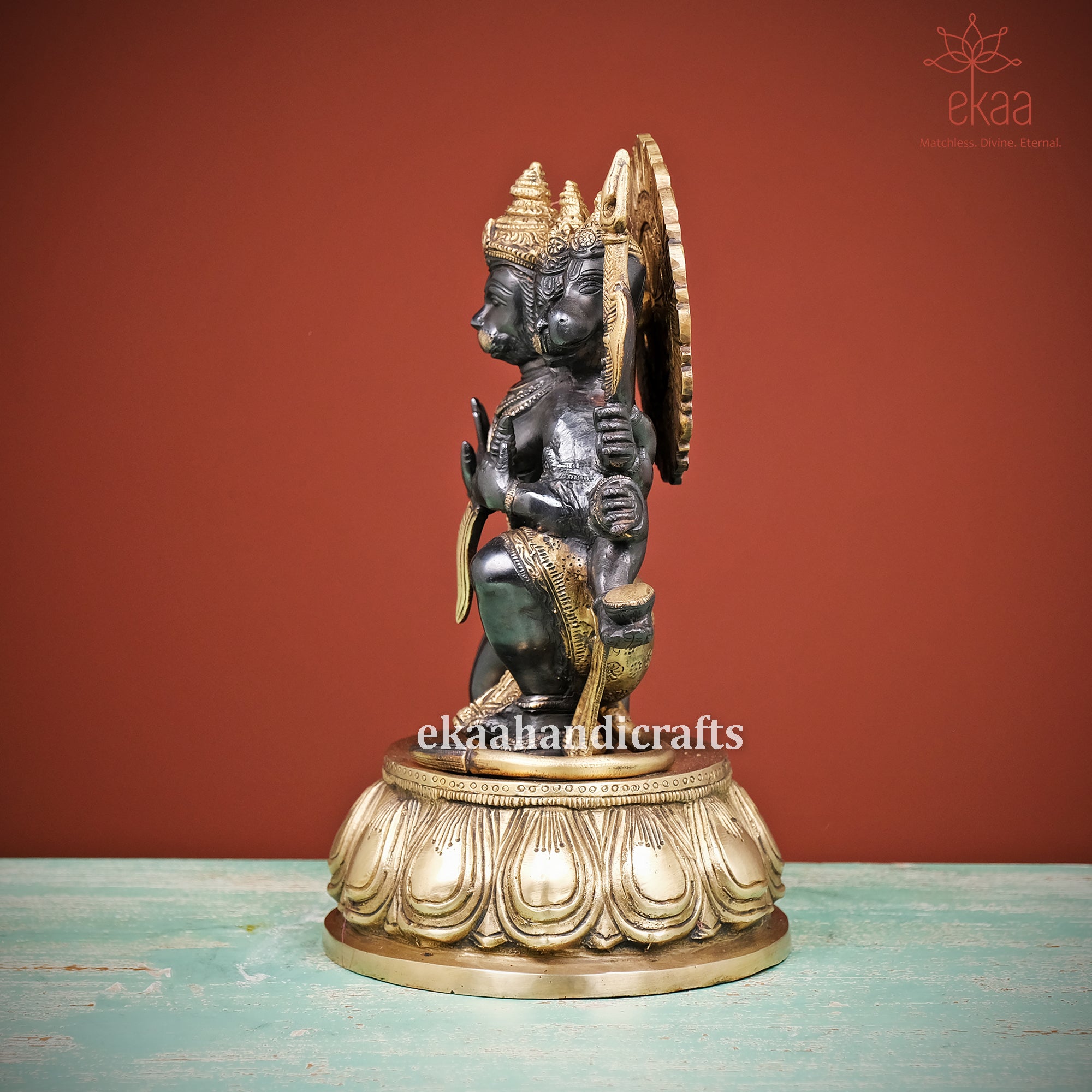 Brass Panchmukhi Hanuman Statue Bajarangbali Murti – Ekaa Handicrafts