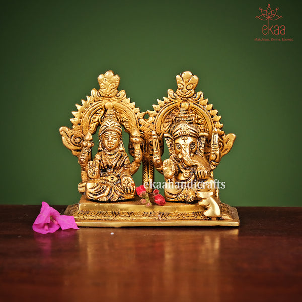 Brass Lakshmi Ganesh Pooja Idols