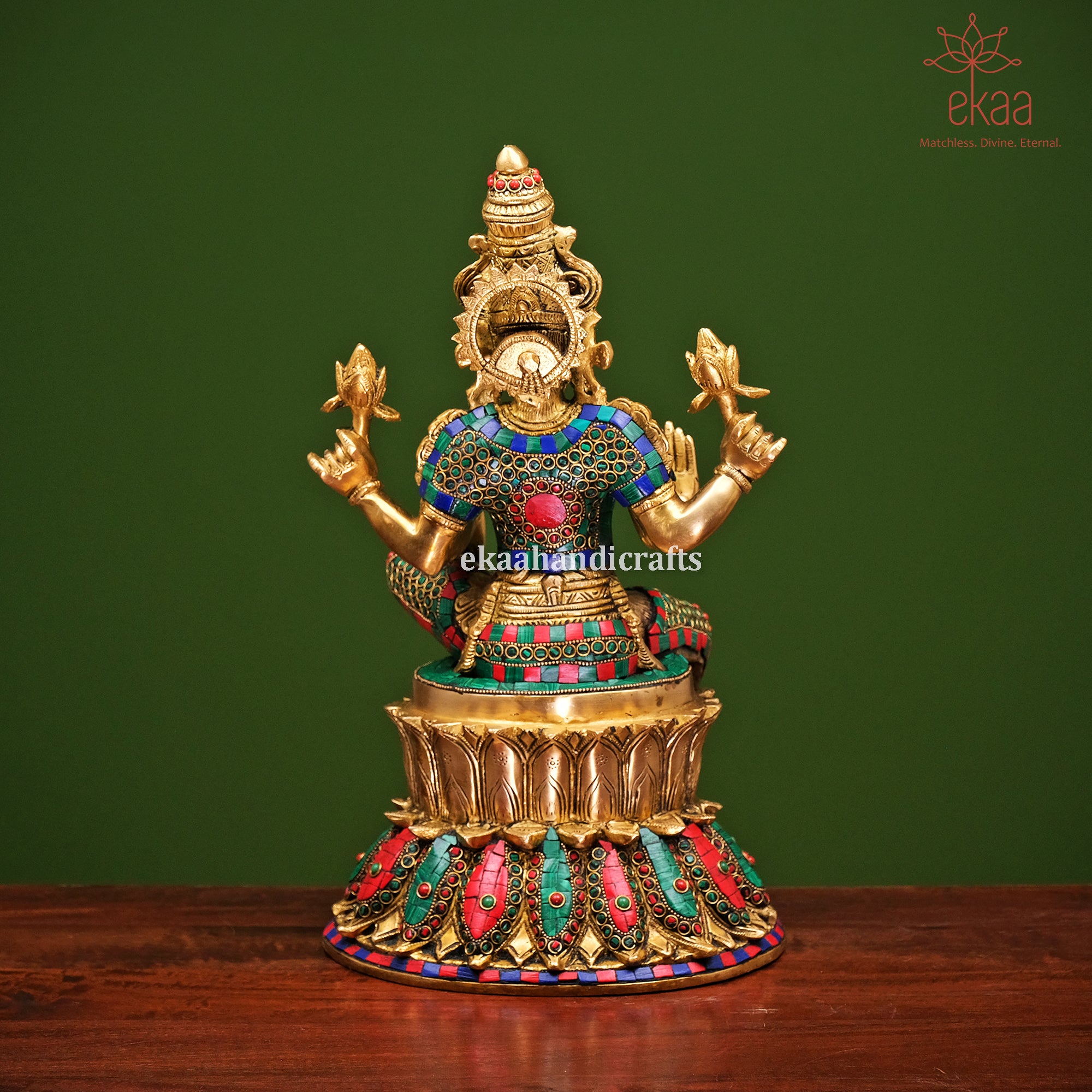Brass Goddess Lakshmi Maa Home Statue Ekaa Handicrafts