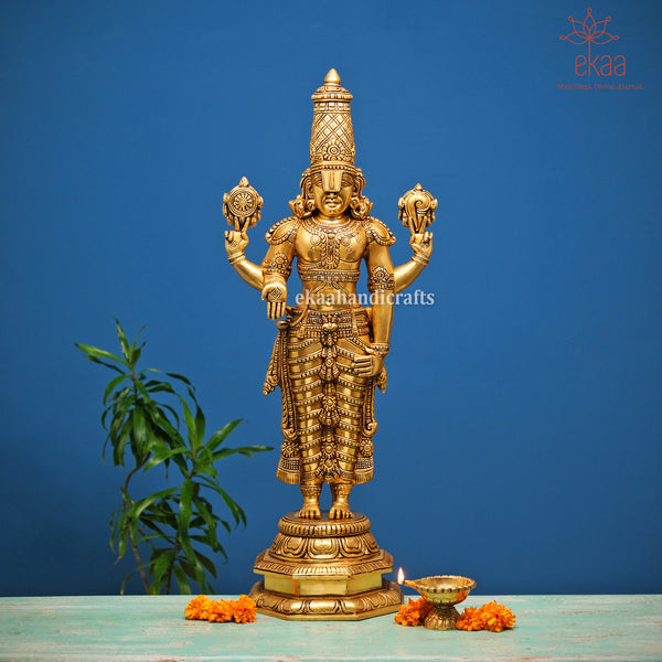 Brass Tirupati Balaji Statue Shri Venkateshwara