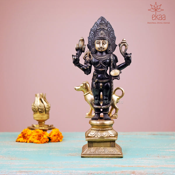 Brass Black Bhairav Statue