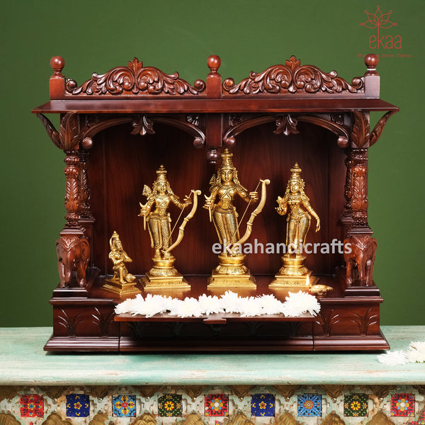 Wooden Hand Carved Temple | Handcrafted Home Mandir