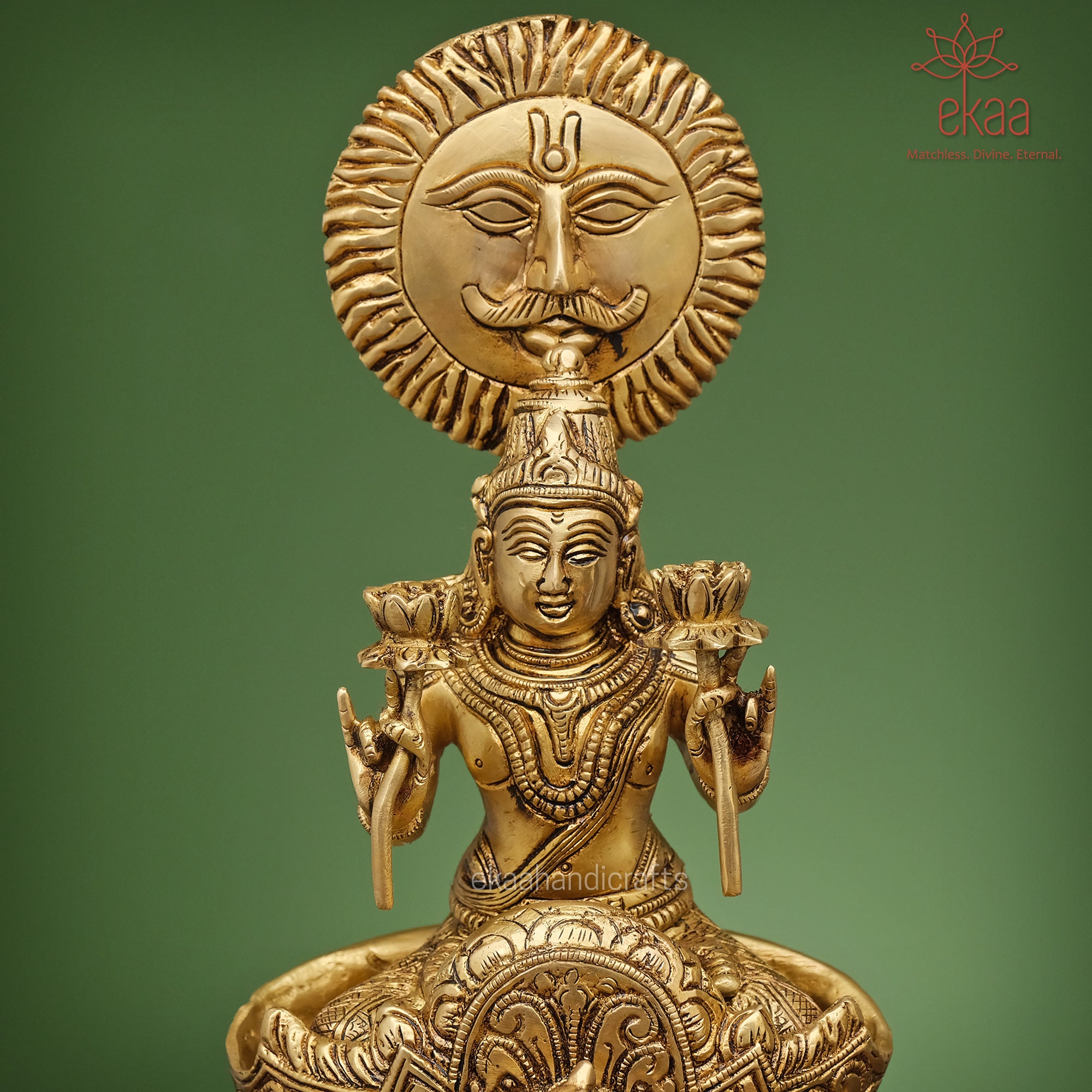 Surya Rath Graphics Brass Sun Chariot with 7 Horse, Lord Surya Rath – Ekaa Handicrafts