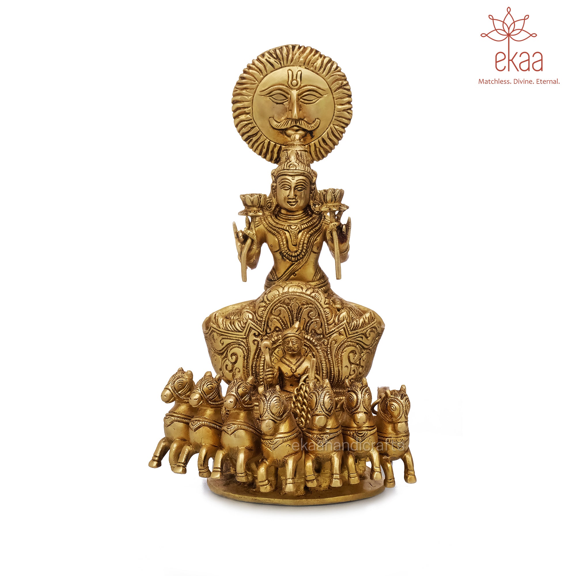 Brass Sun Chariot with 7 Horse, Lord Surya Rath – Ekaa Handicrafts