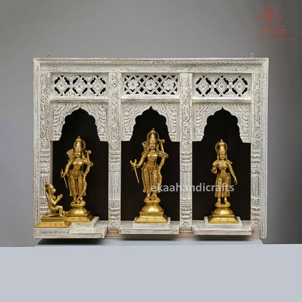 36" Brass Ram Darbar, God Ram, Laxman, Hanuman and Goddess Sita with Frame